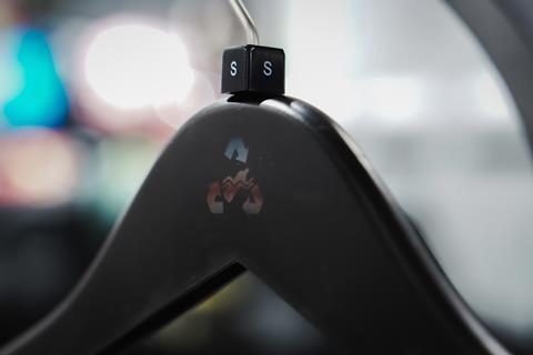 Clothes hangers at Foot Locker's new Barcelona store